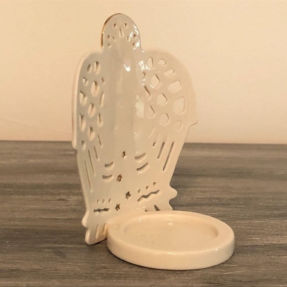 LENOX Bright Christmas Angel Candle Holder 4” Tall - Picture 4 of 5